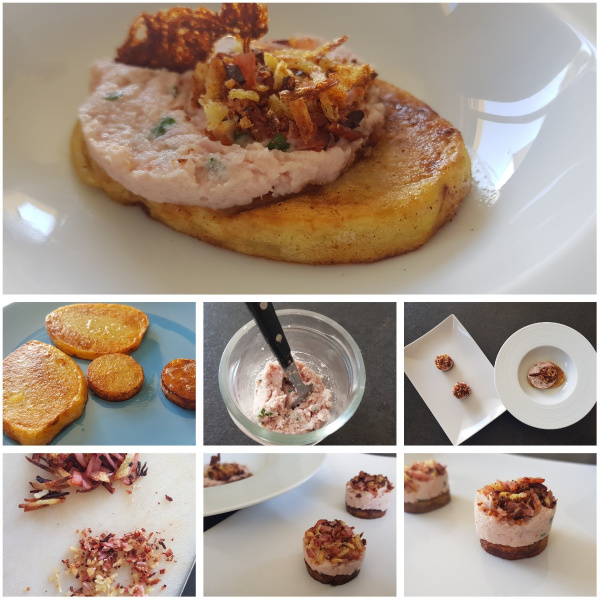 Jambon blanc purée déstructuré